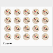 Kinder Halloween Verjaardagsfeest Schattigee Heks  Ronde Sticker (Vel)