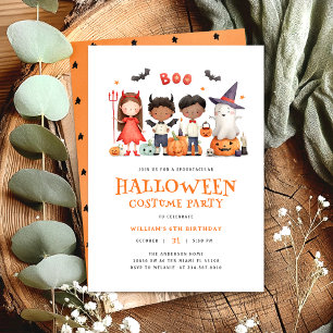 Kinder Halloween Verjaardagsfeestje Kaart