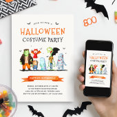 Kinder Halloween Verjaardagsfeestje Kaart