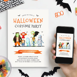 Kinder Halloween Verjaardagsfeestje Kaart