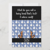 Kinder Halloween weerwolf Volle Maan Verjaardag Kaart (Achterkant)