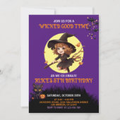 Kinder Halloween Wicked Verjaardagsfeestuitnodigin Kaart (Voorkant)