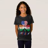 Kinder halve Ierse halve Italiaanse vlag Shamroc T-shirt (Voorkant volledig)