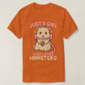 Kinder Hamster, gewoon een meisje dat van Hamsters T-shirt (Design voorkant)