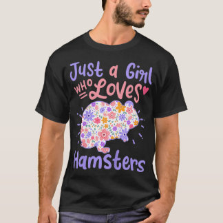 Kinder Hamster, gewoon een meisje dat van Hamsters T-shirt