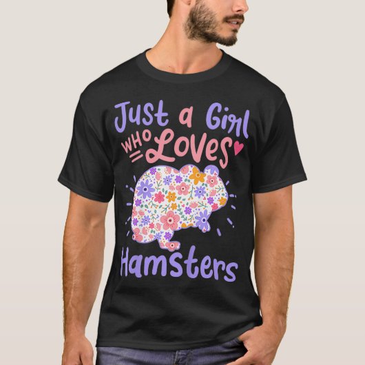 Kinder Hamster, gewoon een meisje dat van Hamsters T-shirt (Voorkant)