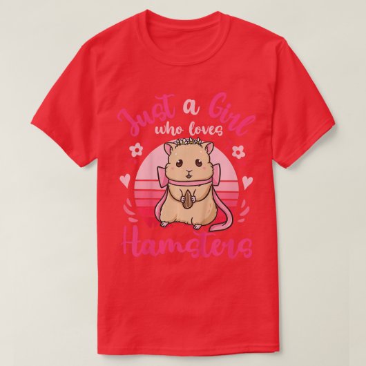 Kinder hamster gewoon een meisje dat van Hamsters  T-shirt (Design voorkant)