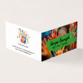 Kinder hand schilderen | Ambachten Visitekaartje (Buitenkant)