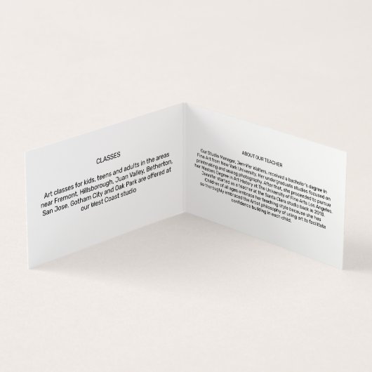 Kinder hand schilderen | Ambachten Visitekaartje (Binnen)