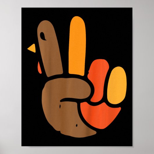 Kinder-hand-Thanksgiving-dag-poolsymbool Poster (Voorkant)