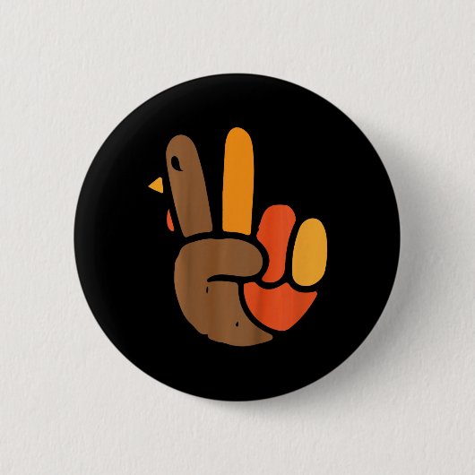 Kinder-hand-Thanksgiving-dag-poolsymbool Ronde Button 5,7 Cm (Voorkant)