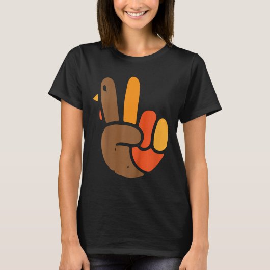 Kinder-hand-Thanksgiving-dag-poolsymbool T-shirt (Voorkant)