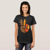Kinder-hand-Thanksgiving-dag-poolsymbool T-shirt (Voorkant volledig)