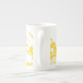 Kinder handafdrukken in verf porselein kop (Achterkant)