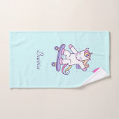 Kinder handdoek met eenhoorn in pastelkleuren (Handdoek)