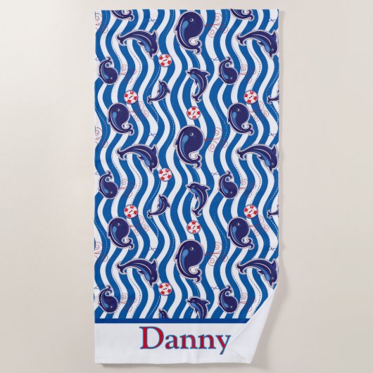 Kinder handdoeken voor walvissen en dolfijnen (Voorkant)