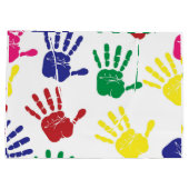 Kinder handdruk Happy Birthday-cadeautas - groot Cadeauzakje (Achterkant)