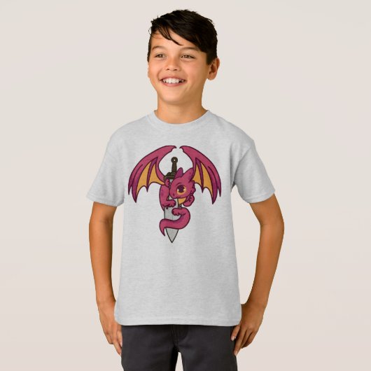 Kinder Hanes TAGLESS® T-shirt (Voorkant volledig)