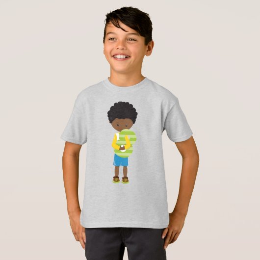 Kinder Hanes TAGLESS® T-shirt (Voorkant volledig)