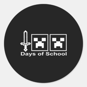 Kinder Happy 100 Dagen van School T-shirt voor Kin Ronde Sticker