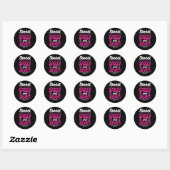 Kinder Happy 7th Birthday Sweet Sassy en Seven Ronde Sticker (Vel)