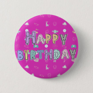 Kinder Happy Birthday Badge Ronde Button 5,7 Cm