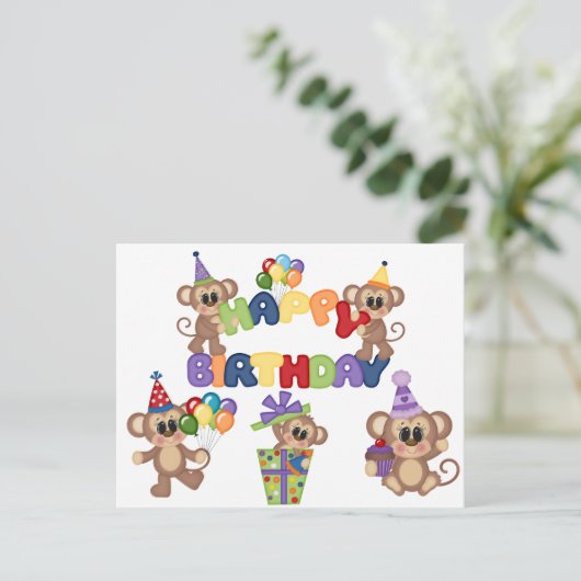 Kinder Happy Birthday Briefkaart (Staand voorkant)