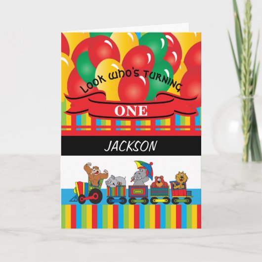 Kinder Happy Birthday | Circus Fun Kaart (Voorkant)