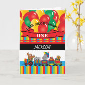 Kinder Happy Birthday | Circus Fun Kaart (Gele Bloem)