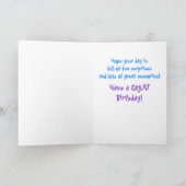 Kinder Happy Birthday | Cute Monkey Kaart (Binnen)