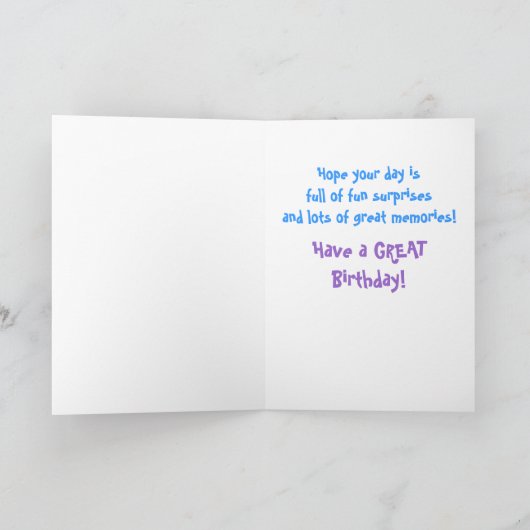 Kinder Happy Birthday | Cute Monkey Kaart (Binnen)