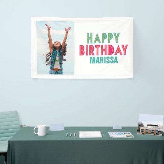 Kinder Happy Birthday-foto Spandoek (Beurs)