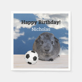 Kinder Happy Birthday Guinee Pig Voetbal Servet