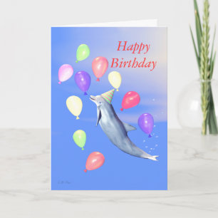 Kinder Happy Birthday Party Dolphin Kaart