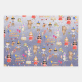 Kinder Happy Birthday Party Inclusief etnische afk Inpakpapier Vel (Voorkant 2)