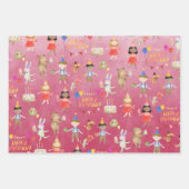 Kinder Happy Birthday Party Inclusief etnische afk Inpakpapier Vel (Voorkant)