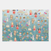 Kinder Happy Birthday Party Inclusief etnische afk Inpakpapier Vel (Voorkant 3)