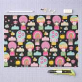 Kinder Happy Birthday Pastel Colors Cute Animals Tissuepapier (Craft)