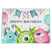 Kinder Happy Birthday Schattigee Monsters Groot Cadeauzakje (Voorkant)