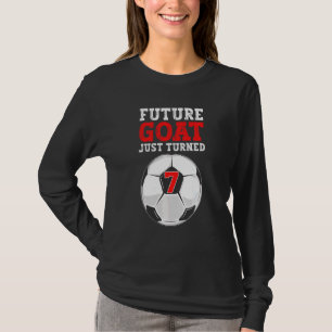 Kinder Happy Birthday Voetbal 7 Jaar Oud Meisje Jo T-shirt