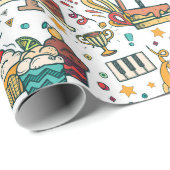 Kinder Happy Birthday Wrapping Paper Cadeaupapier (Rol Hoek)