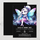 Kinder Happy Fairy Birthday Kaart (Voorkant / Achterkant)