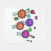 Kinder Happy Flower Fleece Deken (Voorkant (Horizontaal))