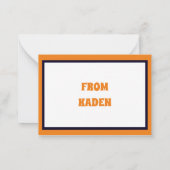 Kinder Happy Halloween Cute Cartoon Monsters Notitiekaartje (Achterkant)