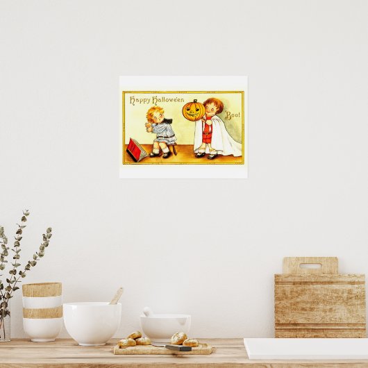  Kinder Happy Halloween Poster (Keuken)