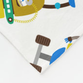 Kinder Happy Little Robots Fleece Blanket (Hoek)