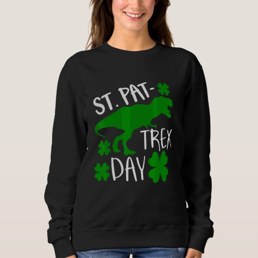 Kinder Happy St Pat Trex Day Dino Patricks Toddler Trui (Voorkant)