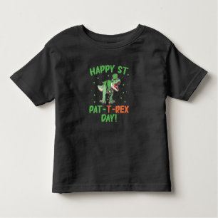 Kinder Happy St Pat Trex Day Dino St Patricks Day Kinder Shirts