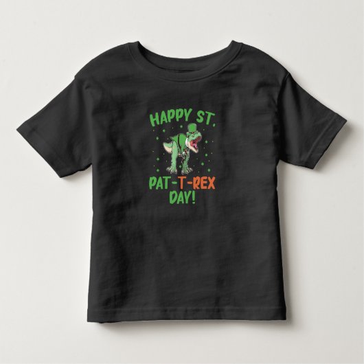 Kinder Happy St Pat Trex Day Dino St Patricks Day Kinder Shirts (Voorkant)