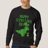 Kinder Happy St Pat Trex Day Dino St Patricks Day Trui (Voorkant)